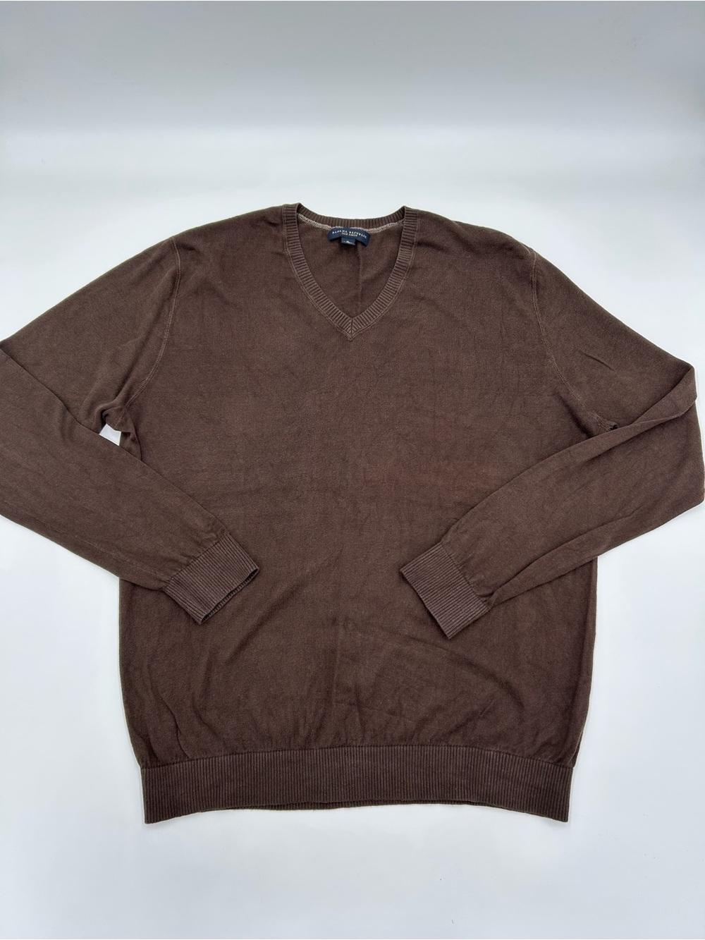 Banana Republic Linen Silk Brown V-Neck Men's Sweater XL